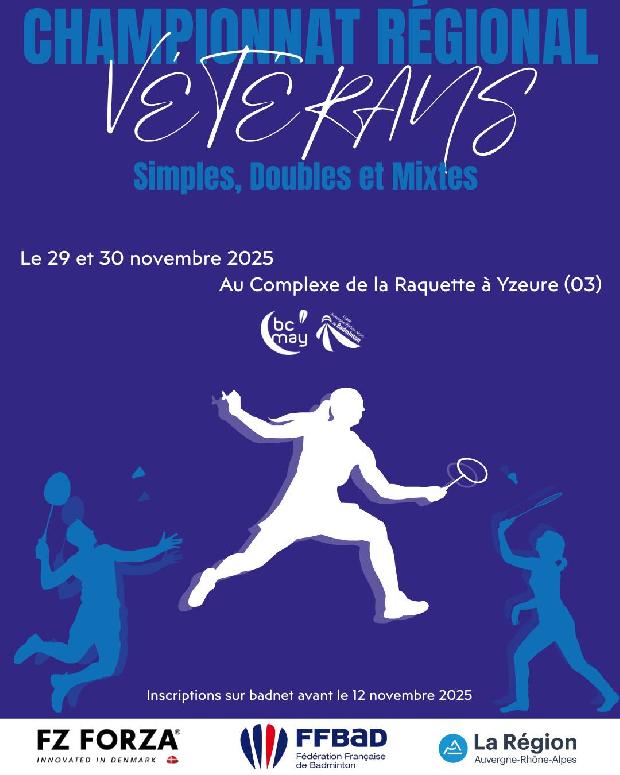 Championnat Régional Vétérans AURA - CRV 2025 à Moulins-Yzeure